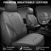 imageCAR PASS 3D Foam Mesh Leather Car Seat Covers Front Seats Air Cool Mesh Front Seat Covers for Car Universal Fit for SUV Truck Sedan Automotive Armrest Airbag CompatibleBlack and RedAll Gray