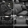 imageCAR PASS 3D Foam Mesh Leather Car Seat Covers Front Seats Air Cool Mesh Front Seat Covers for Car Universal Fit for SUV Truck Sedan Automotive Armrest Airbag CompatibleBlack and RedAll Gray
