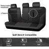 imageCAR PASS 3D Foam Mesh Leather Car Seat Covers Front Seats Air Cool Mesh Front Seat Covers for Car Universal Fit for SUV Truck Sedan Automotive Armrest Airbag CompatibleBlack and RedRear Mesh