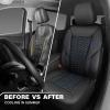 imageCAR PASS 3D Foam Mesh Leather Car Seat Covers Front Seats Air Cool Mesh Front Seat Covers for Car Universal Fit for SUV Truck Sedan Automotive Armrest Airbag CompatibleBlack and RedBlack and Blue