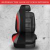 imageCAR PASS AquaShield Neoprene Waterproof Car Seat Covers for Front Seats Only High Back Bucket Seat CoverAirbag CompatibleLine Rider Seat Covers Universal Fit for Truck Van SUV Black and GrayBlack and Red