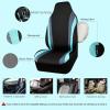 imageCAR PASS AquaShield Neoprene Waterproof Car Seat Covers for Front Seats Only High Back Bucket Seat CoverAirbag CompatibleLine Rider Seat Covers Universal Fit for Truck Van SUV Black and GrayBlack and Mint Blue