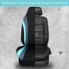 imageCAR PASS AquaShield Neoprene Waterproof Car Seat Covers for Front Seats Only High Back Bucket Seat CoverAirbag CompatibleLine Rider Seat Covers Universal Fit for Truck Van SUV Black and GrayBlack and Mint Blue