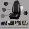 imageCAR PASS AquaShield Neoprene Waterproof Car Seat Covers for Front Seats Only High Back Bucket Seat CoverAirbag CompatibleLine Rider Seat Covers Universal Fit for Truck Van SUV Black and GrayBlack and Gray