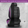 imageCAR PASS AquaShield Neoprene Waterproof Car Seat Covers for Front Seats Only High Back Bucket Seat CoverAirbag CompatibleLine Rider Seat Covers Universal Fit for Truck Van SUV Black and GrayBlack and Purple