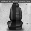 imageCAR PASS AquaShield Neoprene Waterproof Car Seat Covers for Front Seats Only High Back Bucket Seat CoverAirbag CompatibleLine Rider Seat Covers Universal Fit for Truck Van SUV Black and GrayBlack and Gray