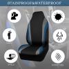 imageCAR PASS AquaShield Neoprene Waterproof Car Seat Covers for Front Seats Only High Back Bucket Seat CoverAirbag CompatibleLine Rider Seat Covers Universal Fit for Truck Van SUV Black and GrayBlack and Blue