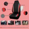 imageCAR PASS AquaShield Neoprene Waterproof Car Seat Covers for Front Seats Only High Back Bucket Seat CoverAirbag CompatibleLine Rider Seat Covers Universal Fit for Truck Van SUV Black and GrayBlack and Red