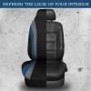 imageCAR PASS AquaShield Neoprene Waterproof Car Seat Covers for Front Seats Only High Back Bucket Seat CoverAirbag CompatibleLine Rider Seat Covers Universal Fit for Truck Van SUV Black and GrayBlack and Blue