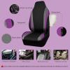imageCAR PASS AquaShield Neoprene Waterproof Car Seat Covers for Front Seats Only High Back Bucket Seat CoverAirbag CompatibleLine Rider Seat Covers Universal Fit for Truck Van SUV Black and GrayBlack and Purple