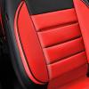 imageCAR PASS Faux Leather Car Seat Covers Front Seats Only 3D Foam Support Car Seat Covers Universal fit for Trucks Vans SUVs Sedans Automotive Comfortable Airbag Compatible 2 Pieces Front Solid BlackRed Front