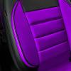imageCAR PASS Faux Leather Car Seat Covers Front Seats Only 3D Foam Support Car Seat Covers Universal fit for Trucks Vans SUVs Sedans Automotive Comfortable Airbag Compatible 2 Pieces Front Solid BlackPurple Front