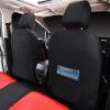 imageCAR PASS Faux Leather Car Seat Covers Front Seats Only 3D Foam Support Car Seat Covers Universal fit for Trucks Vans SUVs Sedans Automotive Comfortable Airbag Compatible 2 Pieces Front Solid BlackBlack and Red