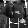 imageCAR PASS Faux Leather Car Seat Covers Front Seats Only 3D Foam Support Car Seat Covers Universal fit for Trucks Vans SUVs Sedans Automotive Comfortable Airbag Compatible 2 Pieces Front Solid BlackBlack Front