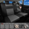 imageCAR PASS Faux Leather Car Seat Covers Front Seats Only 3D Foam Support Car Seat Covers Universal fit for Trucks Vans SUVs Sedans Automotive Comfortable Airbag Compatible 2 Pieces Front Solid BlackBlack and Gray