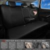 imageCAR PASS Faux Leather Car Seat Covers Front Seats Only 3D Foam Support Car Seat Covers Universal fit for Trucks Vans SUVs Sedans Automotive Comfortable Airbag Compatible 2 Pieces Front Solid BlackBlack Back Rear