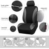 imageCAR PASS Line Rider Sporty Front Seat CoversGray Car Seat Covers Two Front Seats Only Airbag CompatibleUniversal Fit SedansCarsVansSUVTruckBlack and GrayBlack and Gray