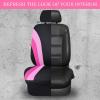 imageCAR PASS Line Rider Sporty Front Seat CoversGray Car Seat Covers Two Front Seats Only Airbag CompatibleUniversal Fit SedansCarsVansSUVTruckBlack and GrayBlack and Pink