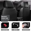imageCAR PASS Nappa PU Leather Car Seat Covers Full Set Waterproof Protector Durable CushionedUniversal Fit for Sedan SUV Pickup TruckAutomotive AntiSlip and Backseat Luxury Premium DeluxeBlackGray