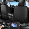 imageCAR PASS Nappa PU Leather Car Seat Covers Full Set Waterproof Protector Durable CushionedUniversal Fit for Sedan SUV Pickup TruckAutomotive AntiSlip and Backseat Luxury Premium DeluxeBlackBlack and Mint
