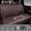 imageCAR PASS Nappa PU Leather Car Seat Covers Full Set Waterproof Protector Durable CushionedUniversal Fit for Sedan SUV Pickup TruckAutomotive AntiSlip and Backseat Luxury Premium DeluxeBlackBrown