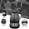 imageCAR PASS Nappa PU Leather Car Seat Covers Full Set Waterproof Protector Durable CushionedUniversal Fit for Sedan SUV Pickup TruckAutomotive AntiSlip and Backseat Luxury Premium DeluxeBlackGray