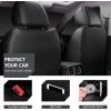 imageCAR PASS Nappa PU Leather Car Seat Covers Full Set Waterproof Protector Durable CushionedUniversal Fit for Sedan SUV Pickup TruckAutomotive AntiSlip and Backseat Luxury Premium DeluxeBlackBlack and Beige