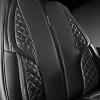 imageCAR PASS Nappa PU Leather Car Seat Covers Full Set Waterproof Protector Durable CushionedUniversal Fit for Sedan SUV Pickup TruckAutomotive AntiSlip and Backseat Luxury Premium DeluxeBlackall black