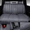 imageCAR PASS Nappa PU Leather Car Seat Covers Full Set Waterproof Protector Durable CushionedUniversal Fit for Sedan SUV Pickup TruckAutomotive AntiSlip and Backseat Luxury Premium DeluxeBlackGrey