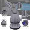 imageCAR PASS Nappa PU Leather Car Seat Covers Full Set Waterproof Protector Durable CushionedUniversal Fit for Sedan SUV Pickup TruckAutomotive AntiSlip and Backseat Luxury Premium DeluxeBlackGrey