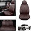 imageCAR PASS Nappa PU Leather Car Seat Covers Full Set Waterproof Protector Durable CushionedUniversal Fit for Sedan SUV Pickup TruckAutomotive AntiSlip and Backseat Luxury Premium DeluxeBlackBrown