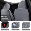 imageCAR PASS Nappa PU Leather Car Seat Covers Full Set Waterproof Protector Durable CushionedUniversal Fit for Sedan SUV Pickup TruckAutomotive AntiSlip and Backseat Luxury Premium DeluxeBlackGrey