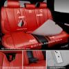 imageCAR PASS Nappa PU Leather Car Seat Covers Full Set Waterproof Protector Durable CushionedUniversal Fit for Sedan SUV Pickup TruckAutomotive AntiSlip and Backseat Luxury Premium DeluxeBlackred