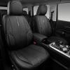 imageCAR PASS Nappa PU Leather Car Seat Covers Full Set Waterproof Protector Durable CushionedUniversal Fit for Sedan SUV Pickup TruckAutomotive AntiSlip and Backseat Luxury Premium DeluxeBlackall black