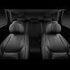 imageCAR PASS Ventilation Cooling Seat CoverLuxury Nappa Leather 5 Seat Cover with Vibrate Massage 12V Lumbar Support Seat Covers for SUVsPickupsTrucksVehicles Solid BlackAll Black