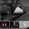 imageCAR PASS Ventilation Cooling Seat CoverLuxury Nappa Leather 5 Seat Cover with Vibrate Massage 12V Lumbar Support Seat Covers for SUVsPickupsTrucksVehicles Solid BlackAll Black