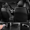 imageCAR PASS Ventilation Cooling Seat CoverLuxury Nappa Leather 5 Seat Cover with Vibrate Massage 12V Lumbar Support Seat Covers for SUVsPickupsTrucksVehicles Solid Blackblack and gray