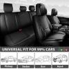 imageCAR PASS Ventilation Cooling Seat CoverLuxury Nappa Leather 5 Seat Cover with Vibrate Massage 12V Lumbar Support Seat Covers for SUVsPickupsTrucksVehicles Solid Blackblack