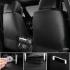 imageCAR PASS Ventilation Cooling Seat CoverLuxury Nappa Leather 5 Seat Cover with Vibrate Massage 12V Lumbar Support Seat Covers for SUVsPickupsTrucksVehicles Solid BlackBlack Beige