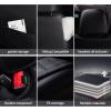 imageCAR PASS Ventilation Cooling Seat CoverLuxury Nappa Leather 5 Seat Cover with Vibrate Massage 12V Lumbar Support Seat Covers for SUVsPickupsTrucksVehicles Solid BlackGray