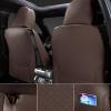 imageCAR PASS Ventilation Cooling Seat CoverLuxury Nappa Leather 5 Seat Cover with Vibrate Massage 12V Lumbar Support Seat Covers for SUVsPickupsTrucksVehicles Solid BlackBrown