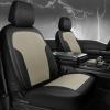 imageCAR PASS Waterproof Car seat Covers Front Seats Covers Neoprene Wetsuit AllWeather NonSlip Durable Universal Fit for SUV Sedans Trucks Vans Automotive Armrest Airbag Compatible Emboss 2 Blackblack and beige