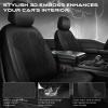 imageCAR PASS Waterproof Car seat Covers Front Seats Covers Neoprene Wetsuit AllWeather NonSlip Durable Universal Fit for SUV Sedans Trucks Vans Automotive Armrest Airbag Compatible Emboss 2 BlackBlack