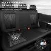 imageCAR PASS Waterproof Car seat Covers Front Seats Covers Neoprene Wetsuit AllWeather NonSlip Durable Universal Fit for SUV Sedans Trucks Vans Automotive Armrest Airbag Compatible Emboss 2 BlackSolid Black