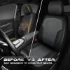 imageCAR PASS Waterproof Car seat Covers Front Seats Covers Neoprene Wetsuit AllWeather NonSlip Durable Universal Fit for SUV Sedans Trucks Vans Automotive Armrest Airbag Compatible Emboss 2 BlackBlack and grey