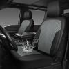 imageCAR PASS Waterproof Car seat Covers Front Seats Covers Neoprene Wetsuit AllWeather NonSlip Durable Universal Fit for SUV Sedans Trucks Vans Automotive Armrest Airbag Compatible Emboss 2 BlackBlack and grey