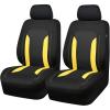 imageCAR PASS 3D Air Mesh Car Seat Covers Full Set Breathable Sporty Rear Bench with Zipper for Armrest Box Universal Fit 95 Automotive SUVTruckSedan Interior Cute Women Airbag Compatible Black Grayyellow