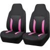 imageCAR PASS 3D Air Mesh Car Seat Covers Full Set Breathable Sporty Rear Bench with Zipper for Armrest Box Universal Fit 95 Automotive SUVTruckSedan Interior Cute Women Airbag Compatible Black GrayPink Black