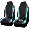 imageCAR PASS AquaShield Neoprene Waterproof Car Seat Covers for Front Seats Only High Back Bucket Seat CoverAirbag CompatibleLine Rider Seat Covers Universal Fit for Truck Van SUV Black and GrayBlack and Mint Blue