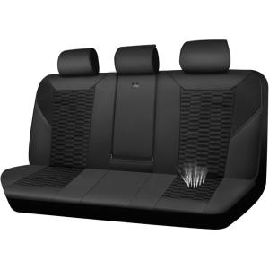 imageCAR PASS 3D Foam Mesh Leather Car Seat Covers Front Seats Air Cool Mesh Front Seat Covers for Car Universal Fit for SUV Truck Sedan Automotive Armrest Airbag CompatibleBlack and RedRear Mesh